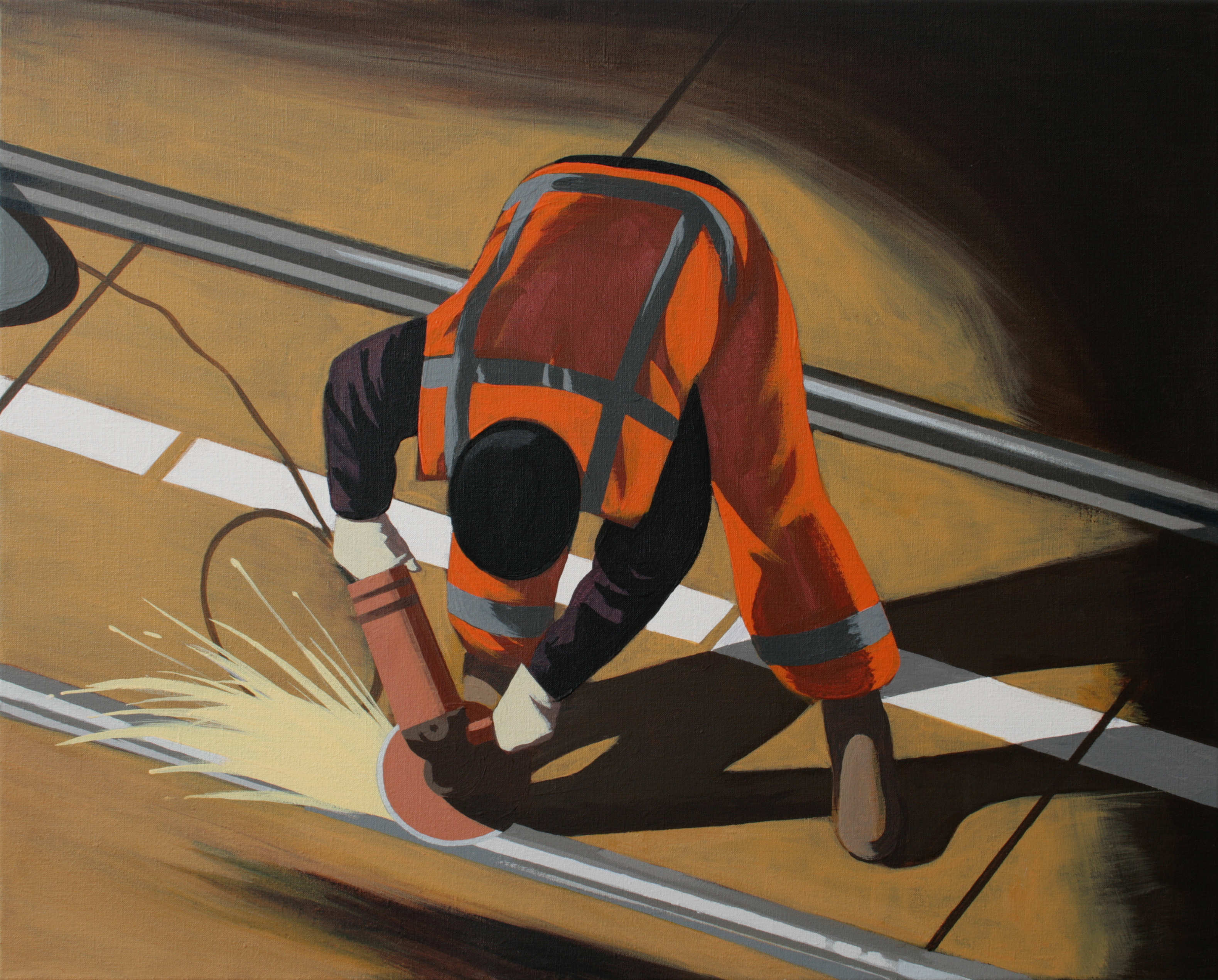"Railwayworker" by
                Mattijs van den Bosch
